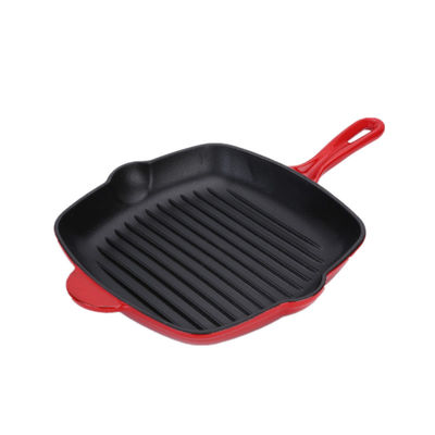 9 pulgadas Duracast esmaltaron la parrilla Pan With Long Handle del arrabio