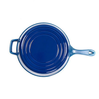 12 pulgadas la cacerola de fritada del hierro de Pan Non Stick Enameled Cast de la sartén del arrabio