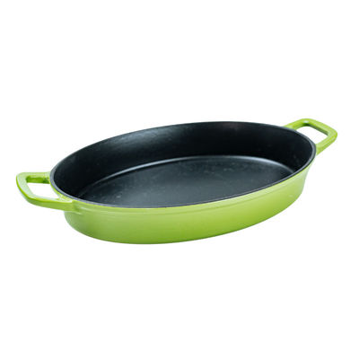 Elevación fácil del plato del óvalo del arrabio del OEM que cuece para los tops de la estufa de la inducción