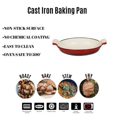 Arrabio durable que fríe a Pan Enameled Cast Iron Pan BSCI ISO9006