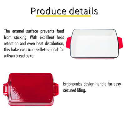 arrabio de los 27*24*4.5cm que fríe la bandeja del horno del arrabio de Pan Heavy Duty Enamel Coating