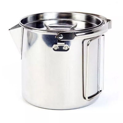 1.2L que acampa cocinando el plegamiento del sistema maneja la caldera de té que acampa de acero inoxidable