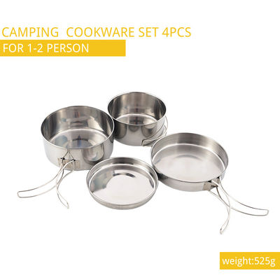 Acero 4pcs/Set del OEM y del ODM Stanley Camping Cooking Set Stainless