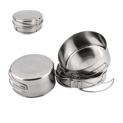 Acero 4pcs/Set del OEM y del ODM Stanley Camping Cooking Set Stainless