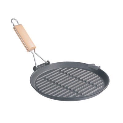 plancha 10inch de la parrilla del arrabio de los 27cm con la manija plegable ISO9001