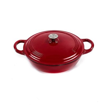 Top oval de Oven Dish For All Glass del esmalte de Matt Red Cast Iron Casserole