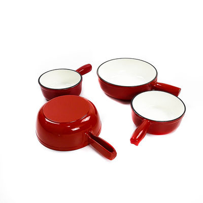 pote de la &quot;fondue&quot; de queso del arrabio de los 21cm 12 libras durables y de duradero