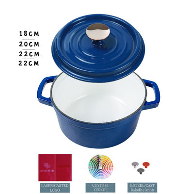 Revestimiento de esmalte de hierro fundido conjunto de Cocotte redondo Mini hornos holandeses con tapa