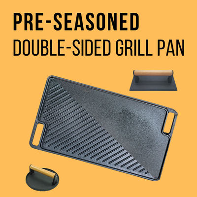 Plancha reversible de la parrilla del arrabio de 18 pulgadas con la retención excelente del calor