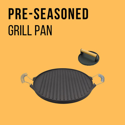 La BARBACOA pre sazonó la plancha Pan With Superior Heat Retention del arrabio