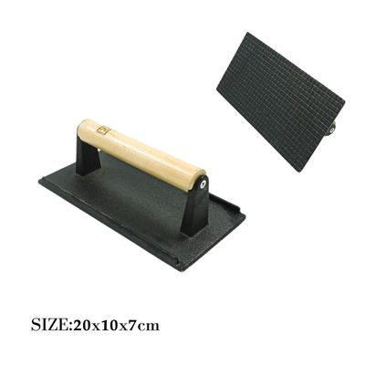 prensa rectangular del filete del arrabio de los 21X11X1.2cm con la manija de madera