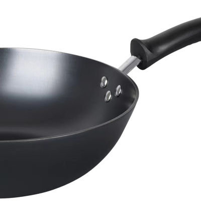 Wok chino de Pan Anti Rust Non Stick del wok chino del sofrito con la tapa