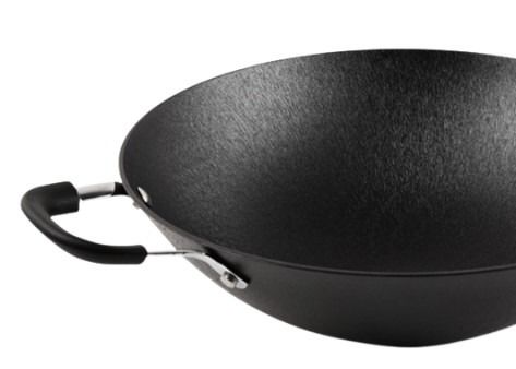 Wok chino de Pan Anti Rust Non Stick del wok chino del sofrito con la tapa
