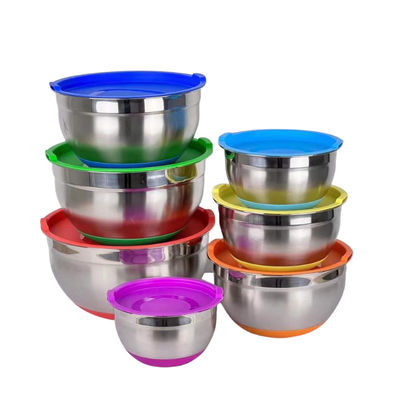 El Cookware de acero inoxidable pulido fija el acero inoxidable inoxidable del cuenco de ensalada