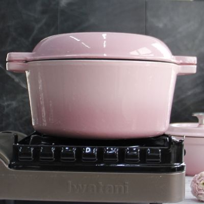 Setios de utensilios de cocina de hierro fundido 2 en 1 de horno holandés doble