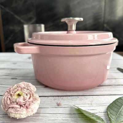 Setios de utensilios de cocina de hierro fundido 2 en 1 de horno holandés doble
