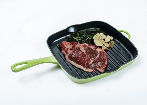 El verde esmaltó la sartén profunda de Pan Non Stick Cast Iron de la sartén del arrabio