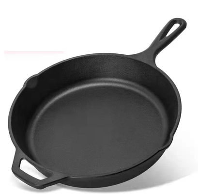 El OEM pre sazonó el Cookware del arrabio fijado para acampar