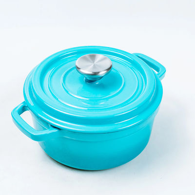 estilo clásico del horno holandés de Oven Enamel Covered Round Dutch del arrabio de los 20cm