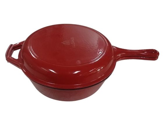 Sartén de encargo BSCI/SGS/ISO9001 de la cazuela del arrabio 3.2Qt