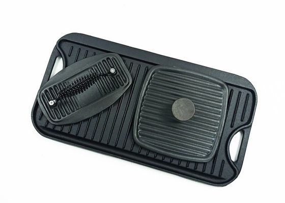 plancha Pan With Press de la barbacoa de la plancha de la parrilla del arrabio de los 51.2*26.5cm