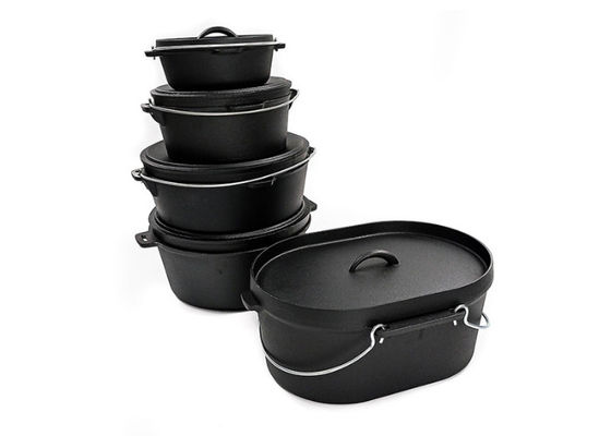 Cacerola resistente los 36.5X29.5X14.3CM Matt Black Interior del arrabio del rasguño