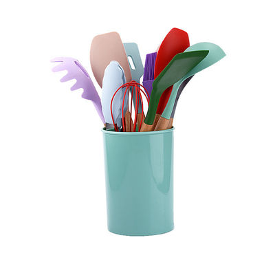 Utensilios modificados para requisitos particulares de la cocina del silicón de los accesorios del Cookware de la cocina con el tenedor