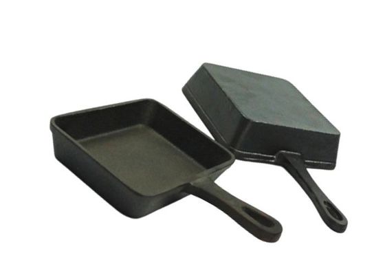 Arrabio del ODM del OEM que fríe a Pan Grill Pan Set pre sazonado BSCI