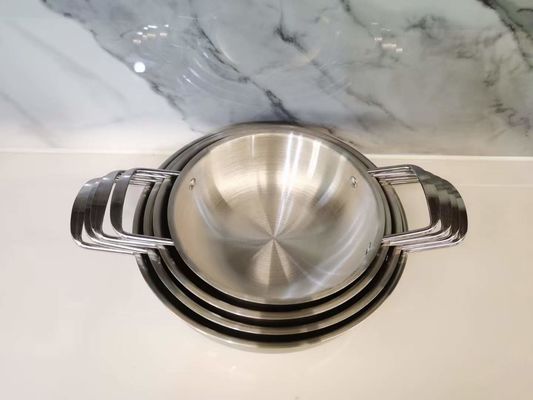 El Cookware de acero inoxidable de la astilla fija el pote de acero inoxidable de la categoría alimenticia 304