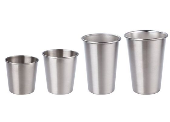 Cuatom plata 304 de acero inoxidable de las tazas de los conjuntos de lavaplatos seguro a prueba de arañazos
