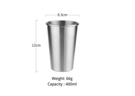 Cuatom plata 304 de acero inoxidable de las tazas de los conjuntos de lavaplatos seguro a prueba de arañazos