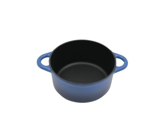 Plato azul de la cazuela del esmalte con la tapa para toda la estufa 3.8/5/5.3kg