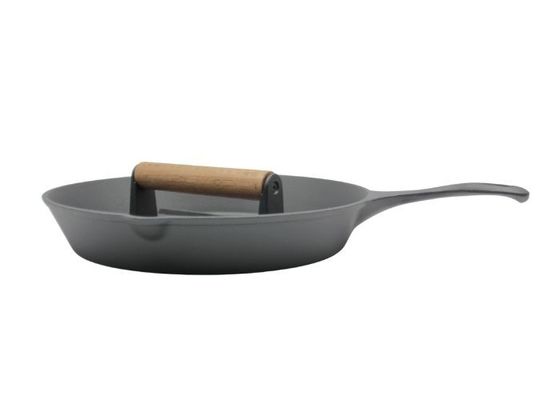 Sartén redonda del arrabio Pre-sazonada: Perfeccione para la cocina casera y al aire libre asando a la parrilla 10 pulgadas/12 pulgadas