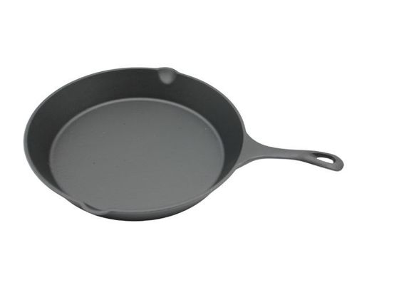 Sartén redonda del arrabio Pre-sazonada: Perfeccione para la cocina casera y al aire libre asando a la parrilla 10 pulgadas/12 pulgadas