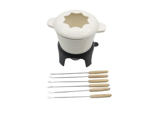 Potes de encargo de la &quot;fondue&quot; de queso del revestimiento esmaltado palillo de 1,5 cuartos de galón no