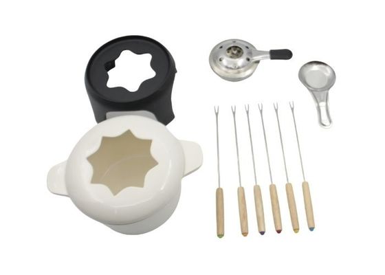 El palillo del pote de la &quot;fondue&quot; del arrabio del queso del OEM no esmalta completamente inferior