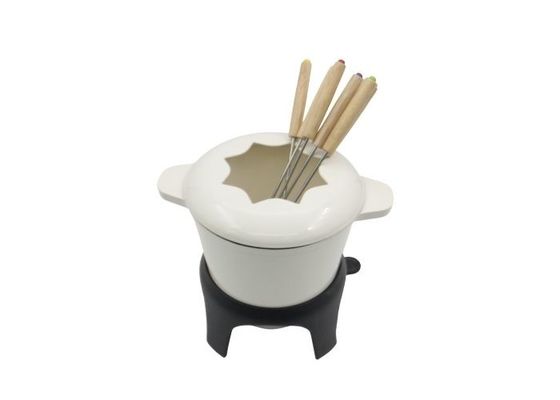 Potes de encargo de la &quot;fondue&quot; de queso del revestimiento esmaltado palillo de 1,5 cuartos de galón no