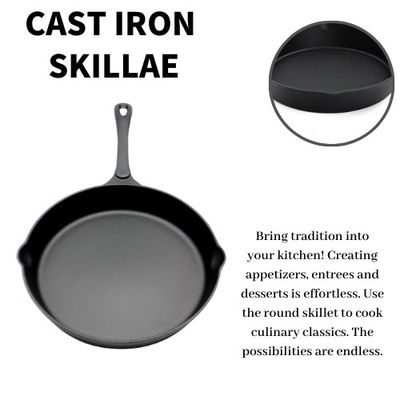arrabio del 16cm que fríe a Pan Deep Cast Iron Skillet para sofreír