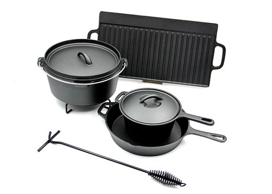 No palillo que acampa cocinando el arrabio del sistema que fríe los certificados de Pan Set SGE/LFGB/FAD