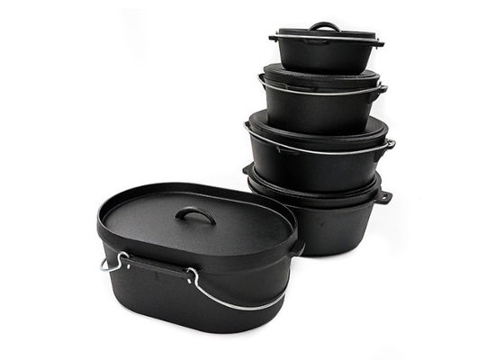 Cacerola resistente los 36.5X29.5X14.3CM Matt Black Interior del arrabio del rasguño