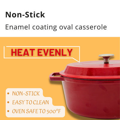 Esmalte el hierro las manijas 4.5L/6.8L dos de Stew Pot para el artículos de cocina