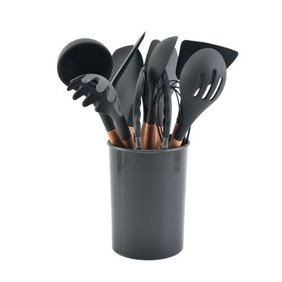 Utensilio antiadherente de los accesorios del Cookware de la cocina fijado con la manija larga