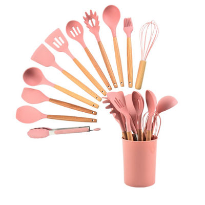 Utensilios modificados para requisitos particulares de la cocina del silicón de los accesorios del Cookware de la cocina con el tenedor