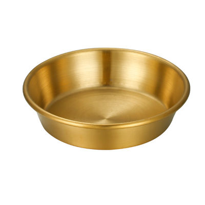 plato de oro 304/201 inoxidable de la salsa de los 7/8/9/10cm multifuncional