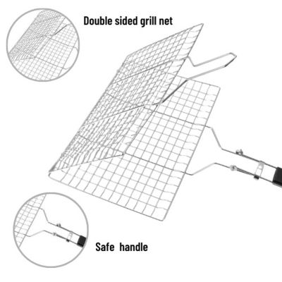 Parrilla de acero inoxidable los 30cm rectangulares netos de la barbacoa del propósito multi