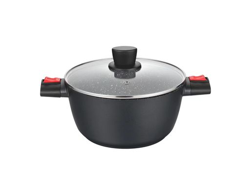 Pote de aluminio del palillo versátil para el negro de Cooktops de la inducción