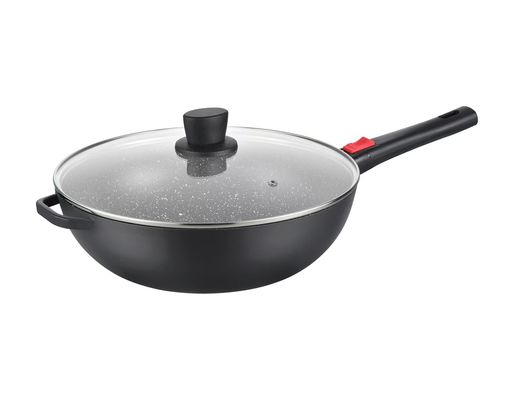 Pote de aluminio del palillo versátil para el negro de Cooktops de la inducción