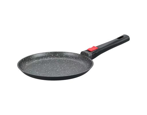 Plato profundo grande Aluminumpot los 28cm con el negro de cristal de la tapa
