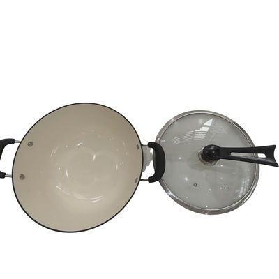 Manija china clásica de Pan Skillet With Removable Silicone del wok del arrabio 11Inch