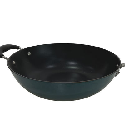 Manija china clásica de Pan Skillet With Removable Silicone del wok del arrabio 11Inch